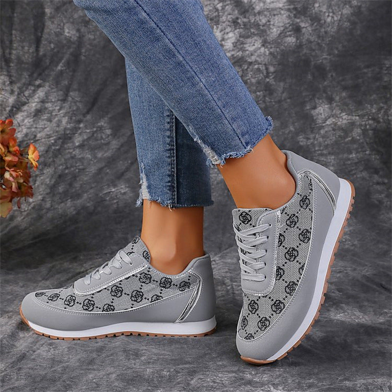 Stuttgart | Baskets à lacets élégantes à imprimé floral
