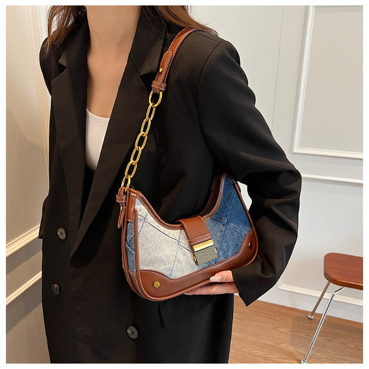 Sac à bandoulière pour femme Bellachicha avec chaîne en diamant