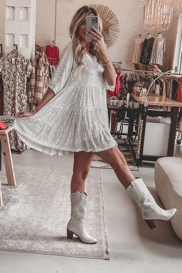 Alicia™ - Robe ample à paillettes