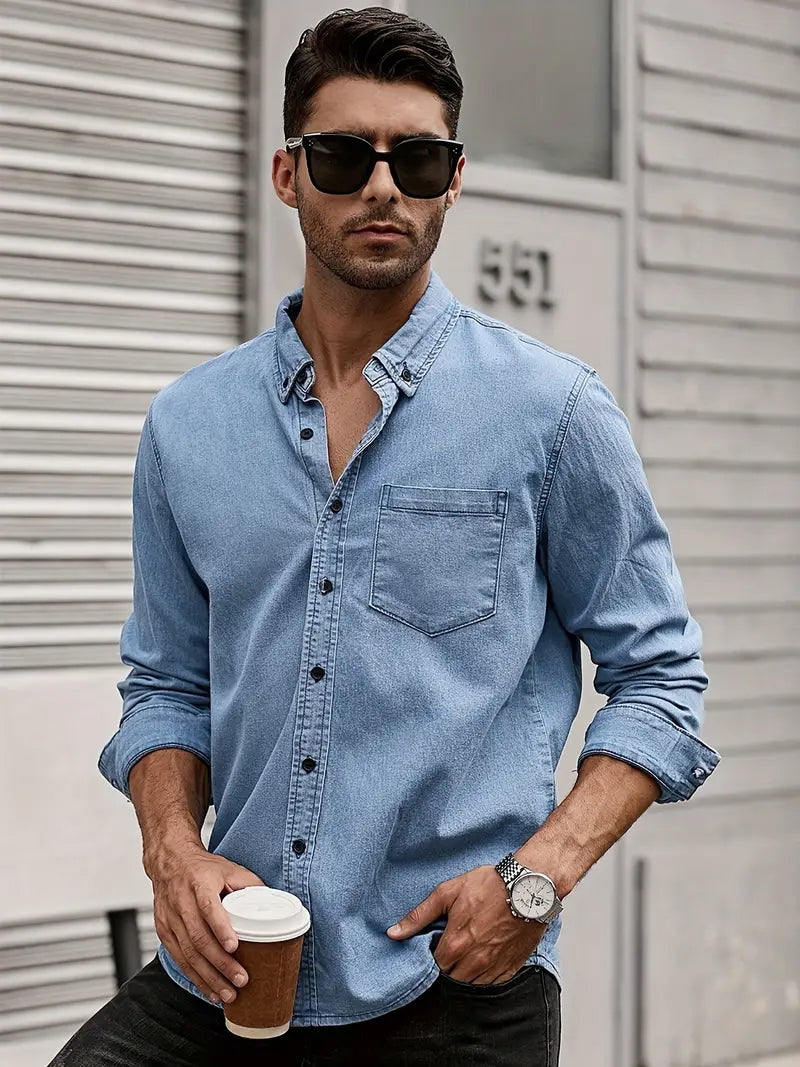 Alexander – chemise en jean à manches longues pour homme