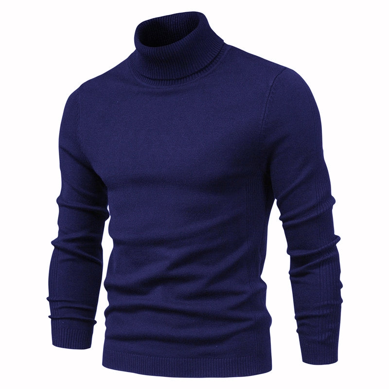 Dragan - Pull à col roulé Basic Kasjmier Base pour Homme
