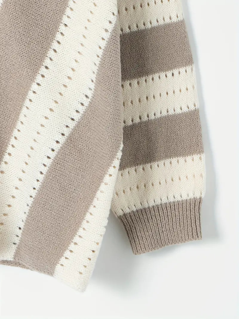 Grace – pull rayé col V