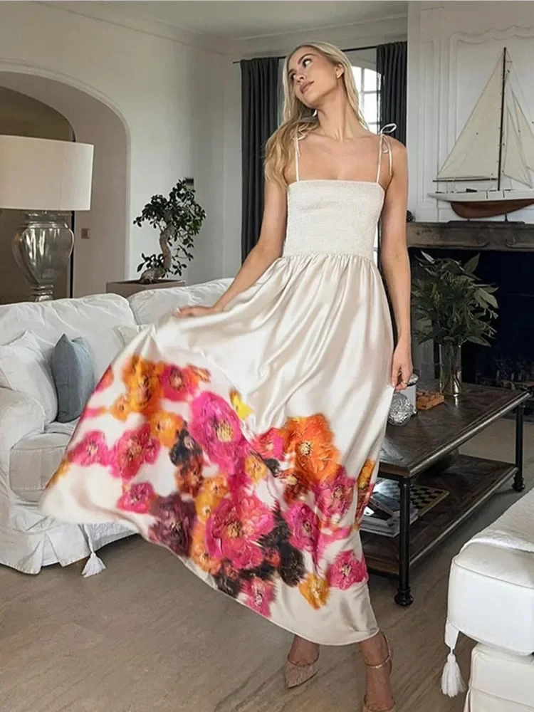 CLOVER™ | ROBE MAXI À FLEURS