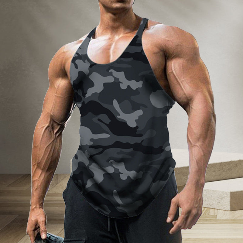 Gilet sans manches à col en U pour homme