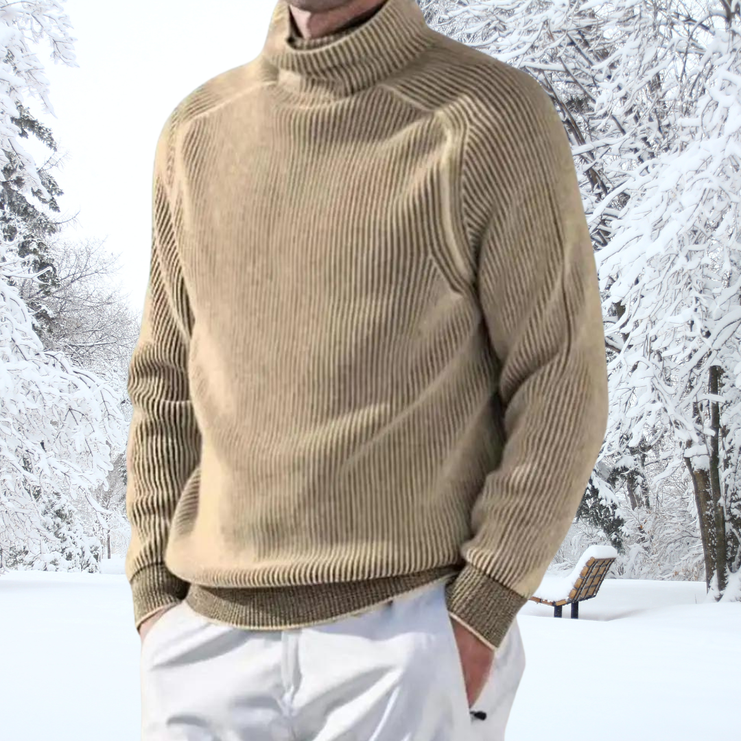 Omar - Pull col roulé Elite Elegance