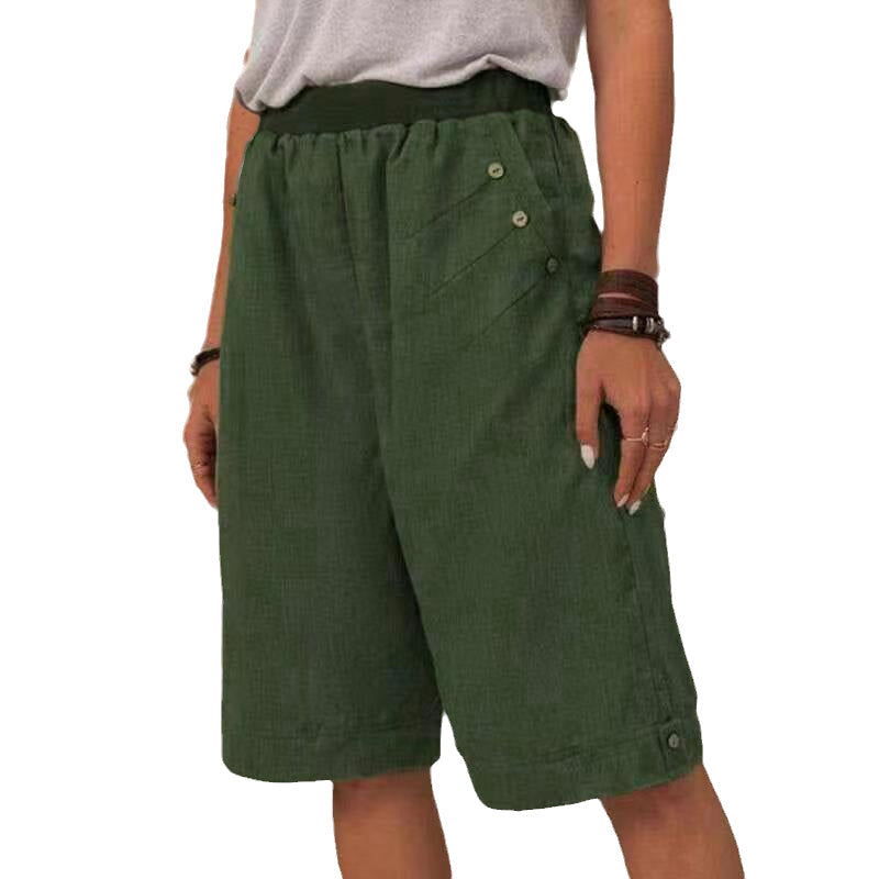 Pantalon décontracté uni pour femme