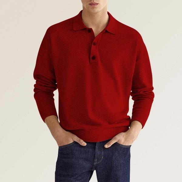 Helmut - T-shirt col V à manches longues pour homme