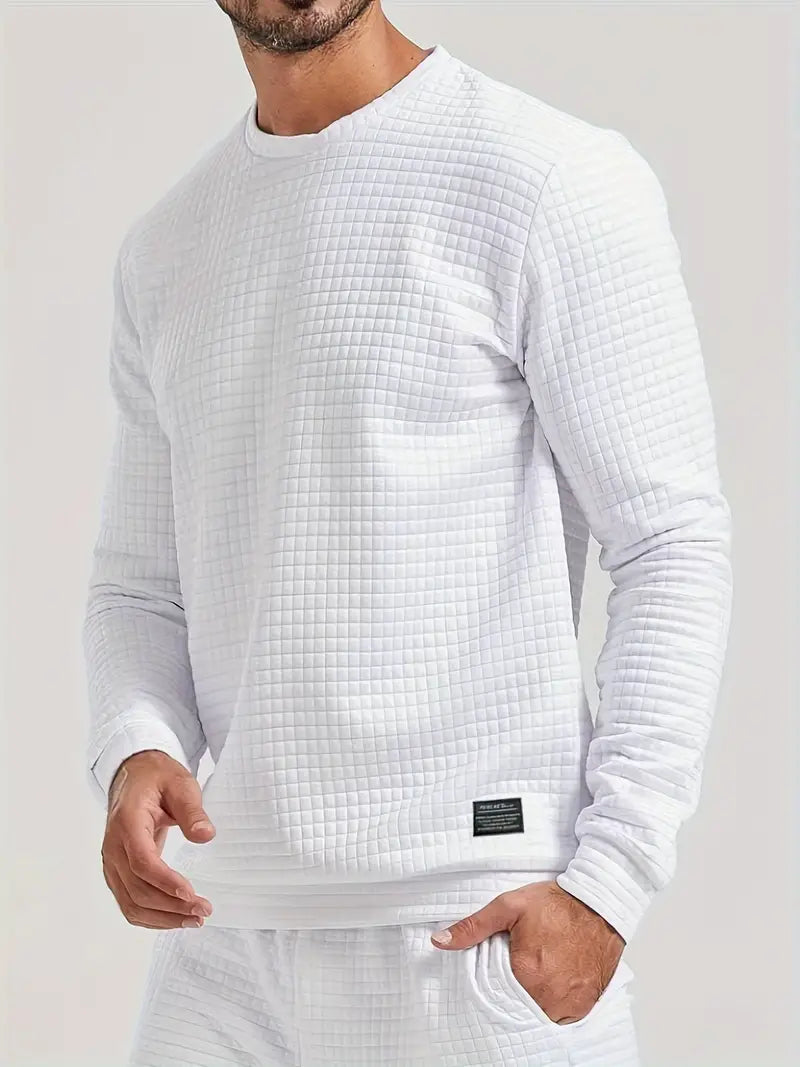 Liam – sweat-shirt en maille gaufrée pour homme