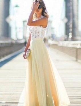 Lucía - Robe longue en dentelle florale