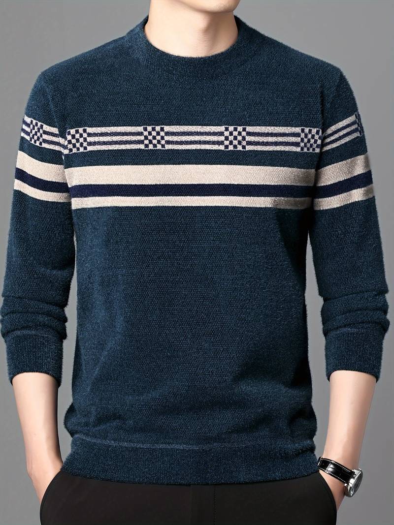 Matthew – Pull rayé à manches longues pour homme