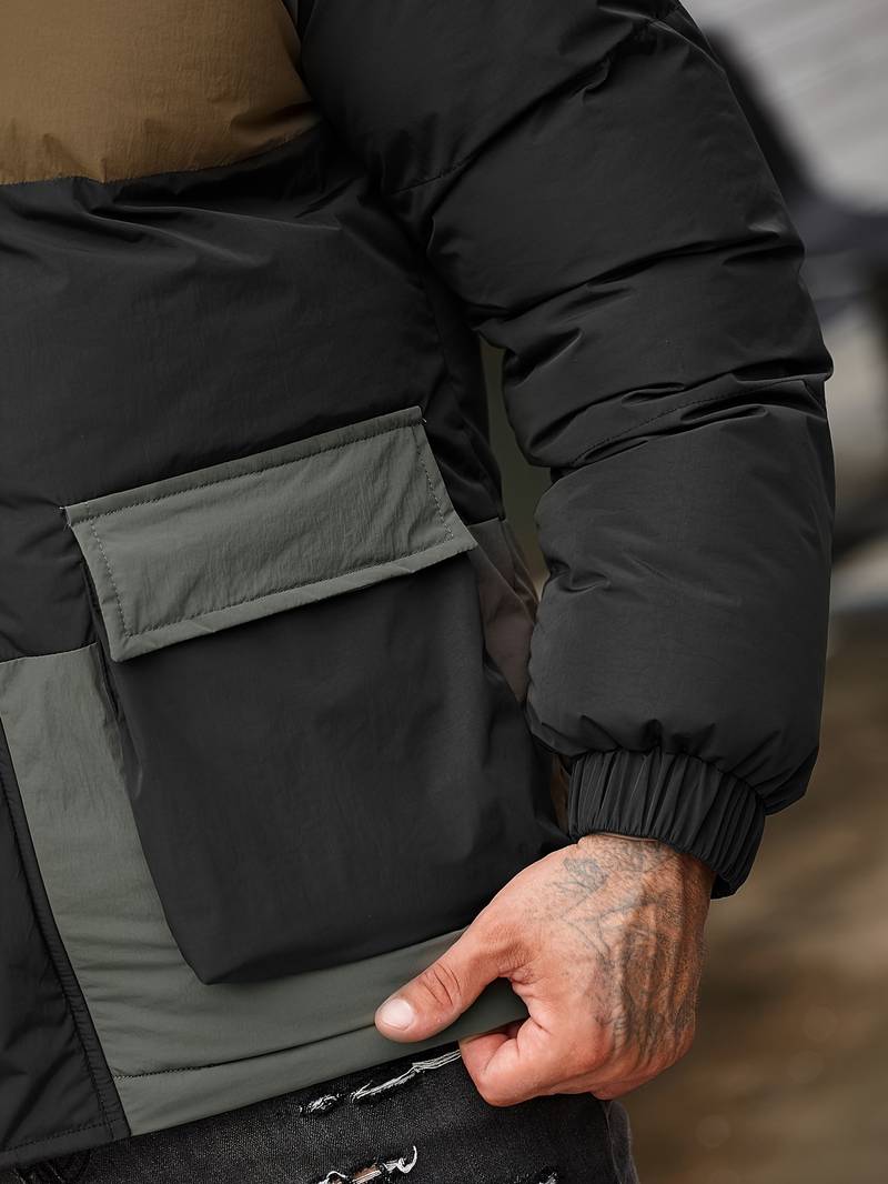 Finn – veste décontractée matelassée à blocs de couleurs pour homme