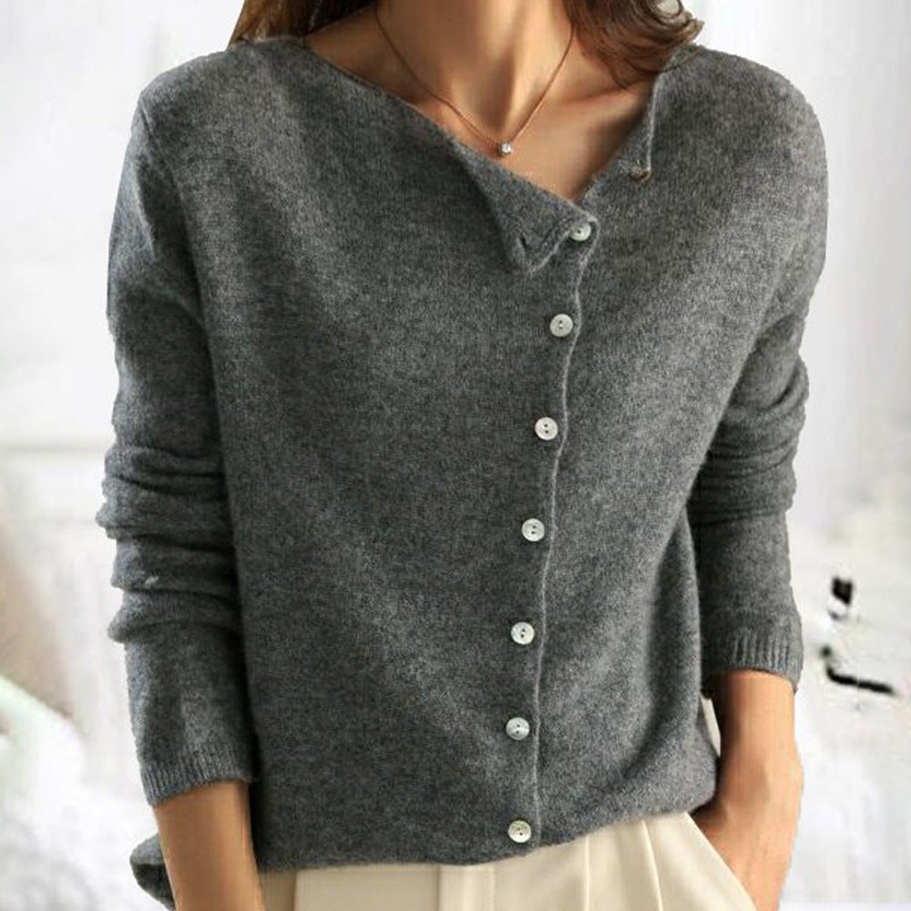 Dove - Pull élégant avec patte de boutonnage tendance
