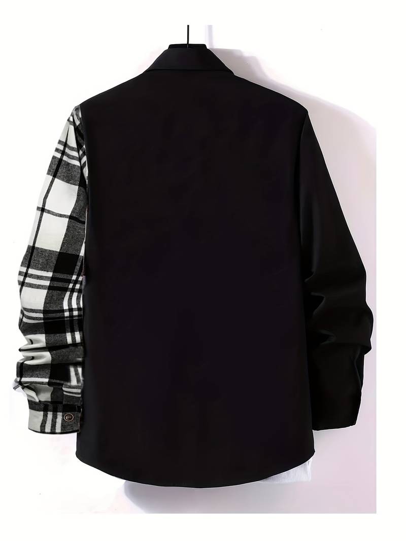 Alexander – chemise fine à manches longues et blocs de couleurs