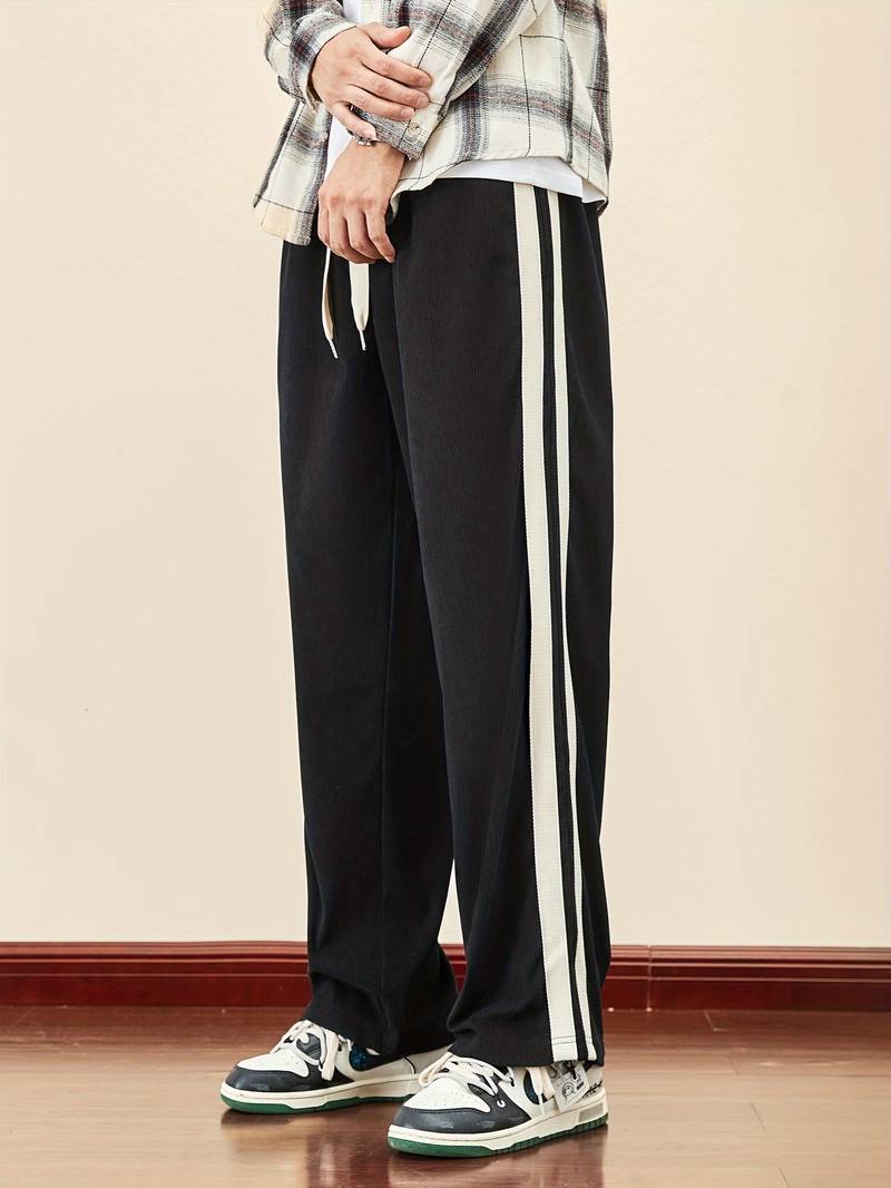Kyle – Pantalon à cordon de serrage color-block pour homme