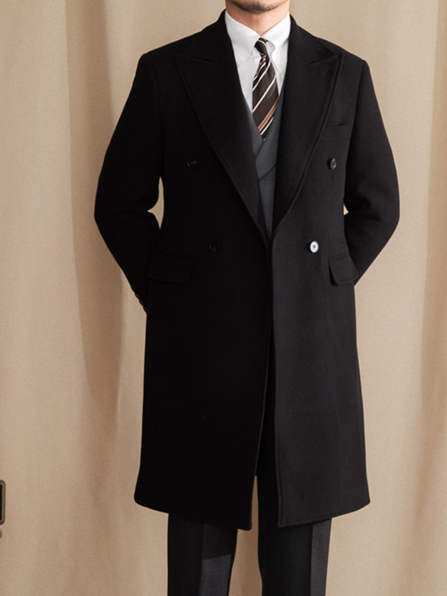 Manteau Chesterfield en laine mélangée Bellachicha