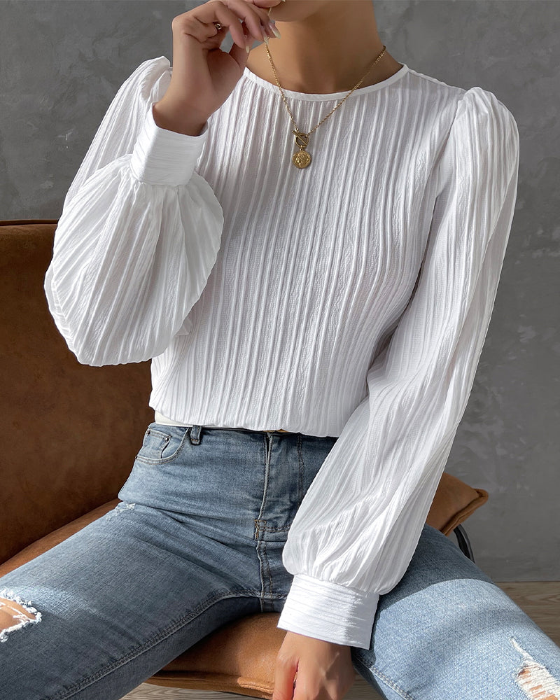 Bellachicha – Bluse mit Rundhalsausschnitt