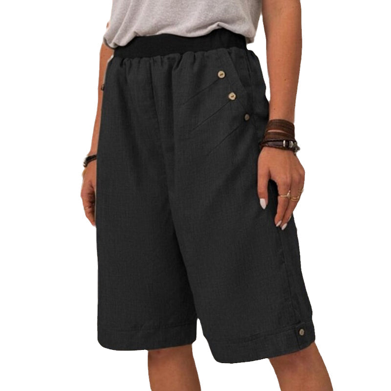 Pantalon décontracté uni pour femme