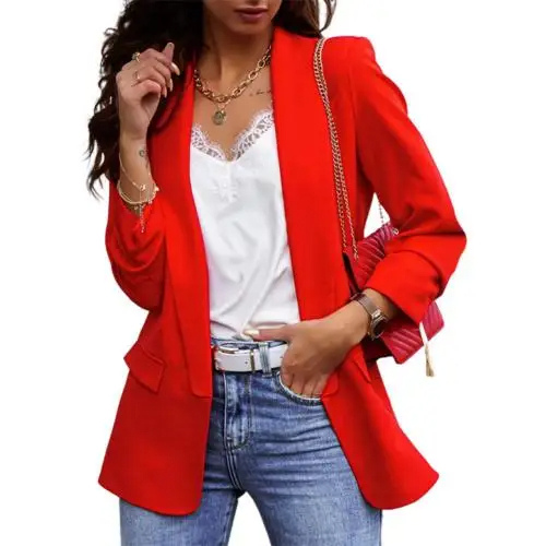 Blazer chic à manches longues pour femme - parfait pour toutes les occasions