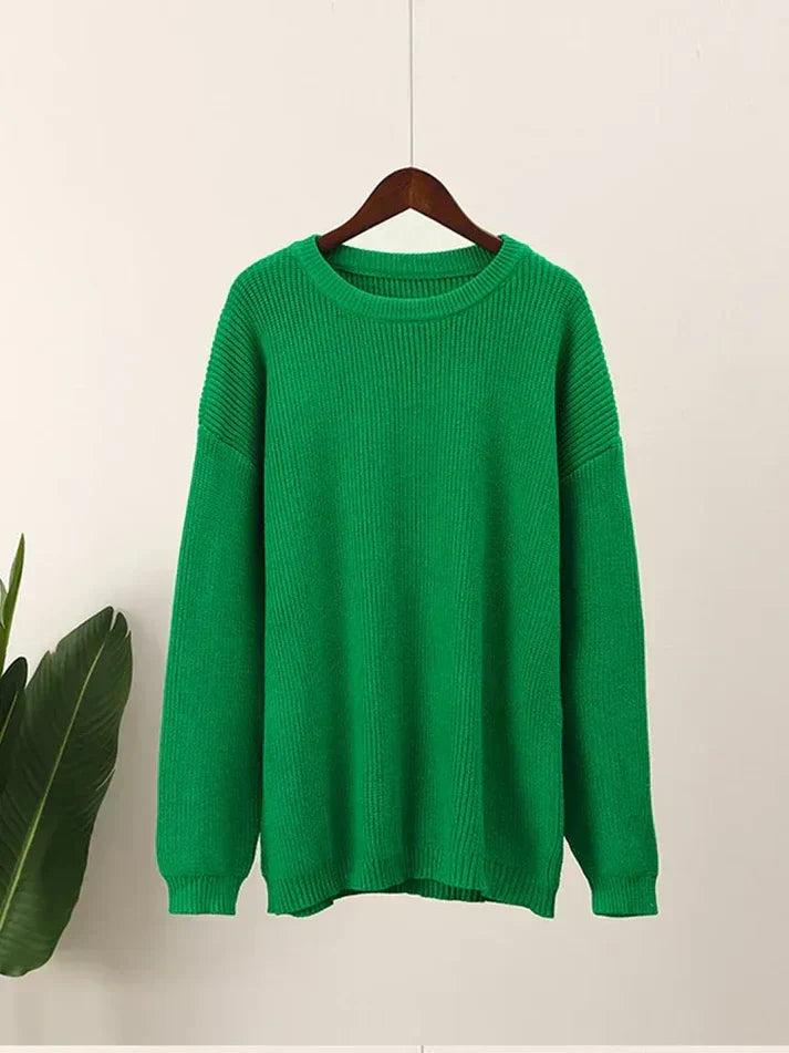 Pull d'hiver chaud : col rond tendance au design minimaliste