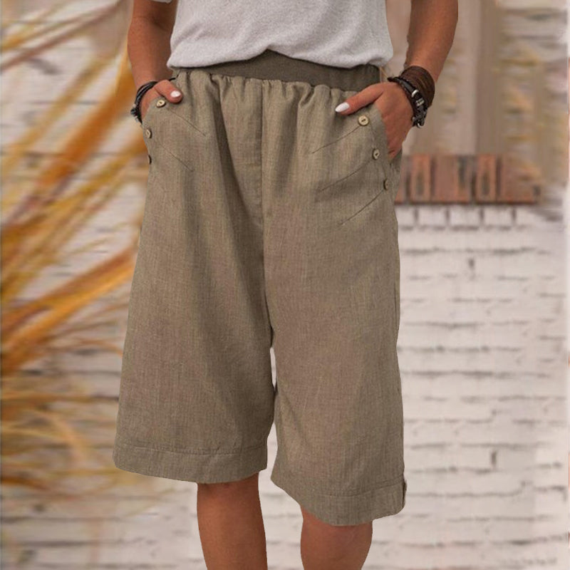Pantalon décontracté uni pour femme