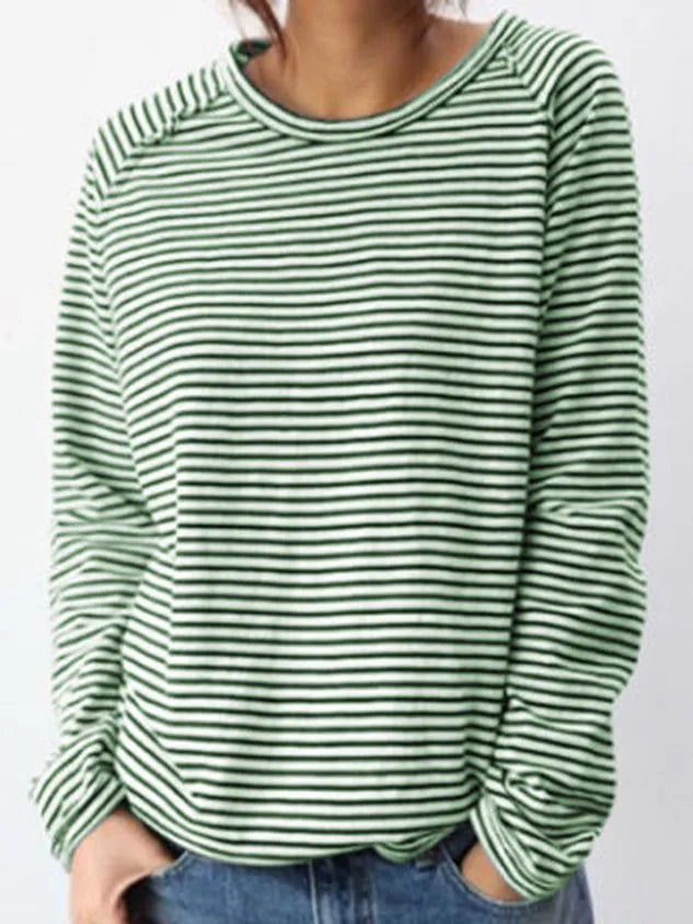 Pull femme blanc et noir : chemise basique à manches longues élégante pour l'hiver