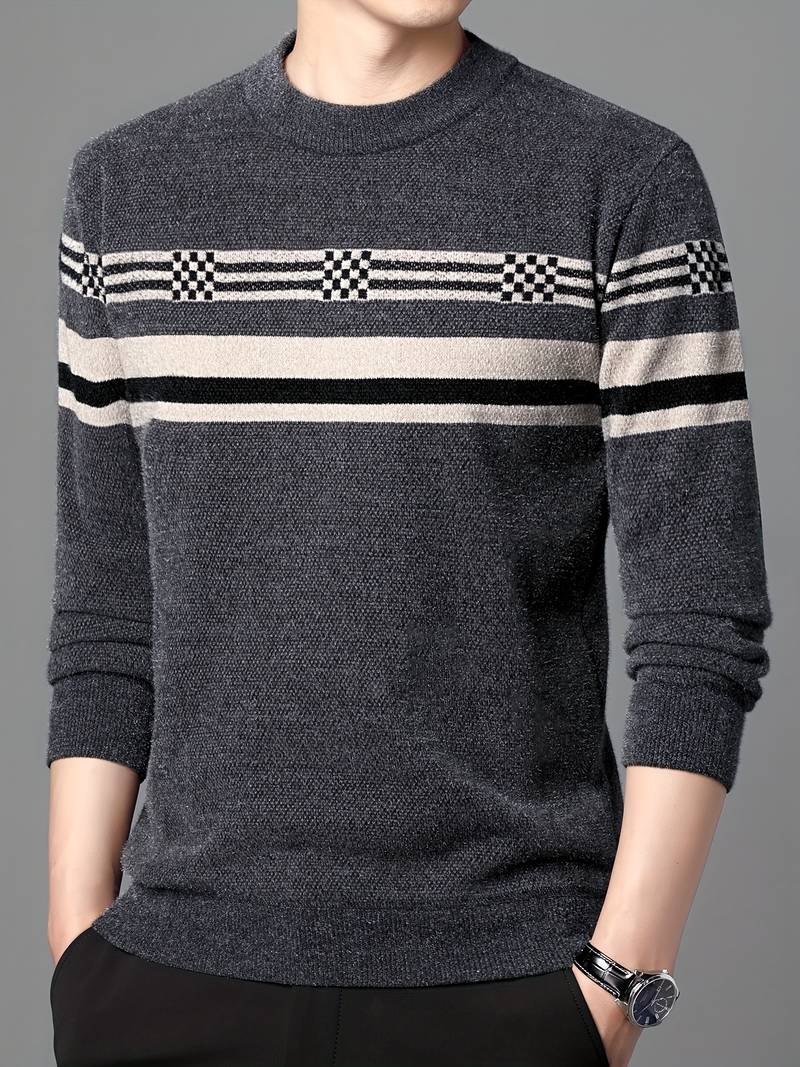 Matthew – Pull rayé à manches longues pour homme