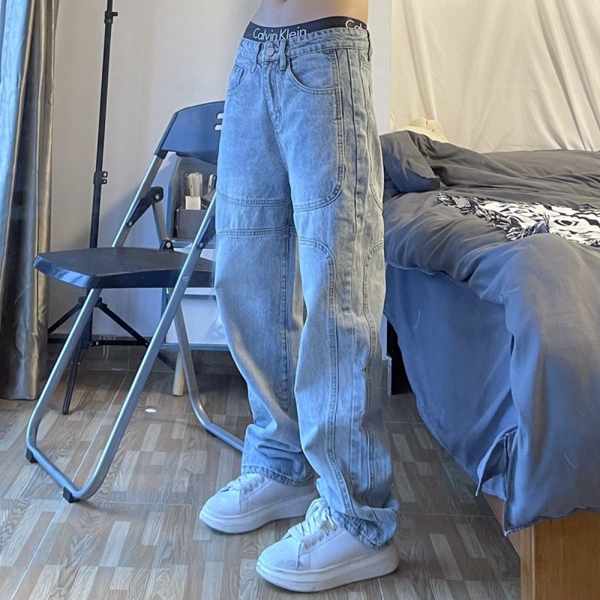 Finley - Pantalon baggy droit rétro