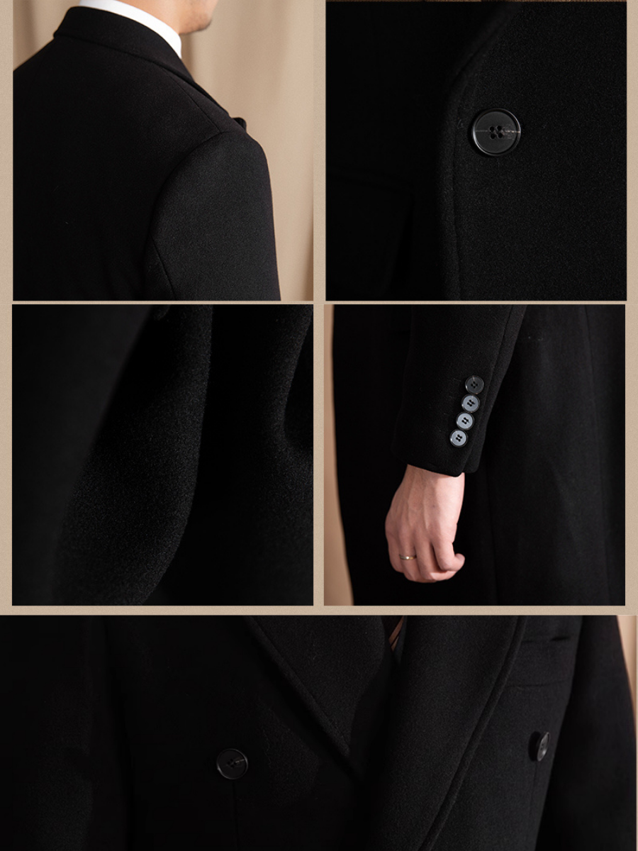 Manteau Chesterfield en laine mélangée Bellachicha