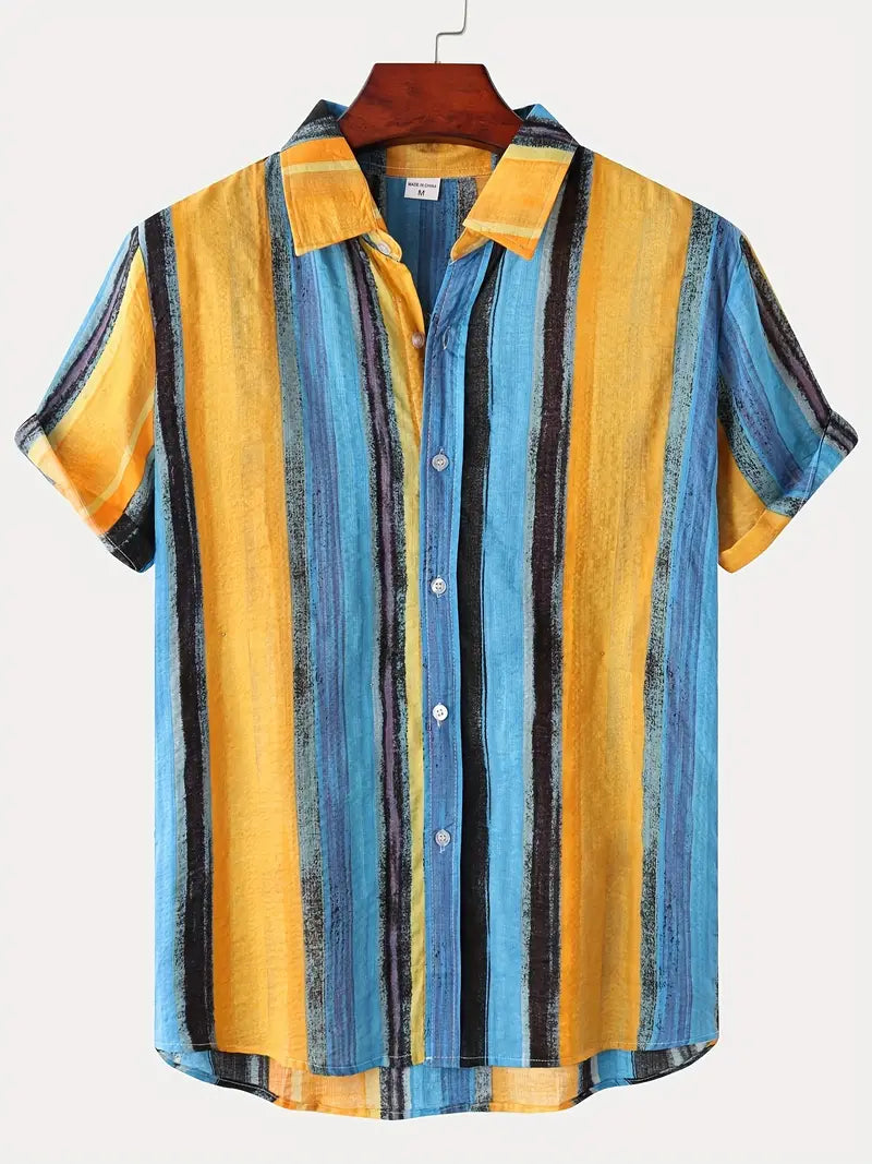 William – chemise décontractée à manches courtes avec divers motifs pour homme