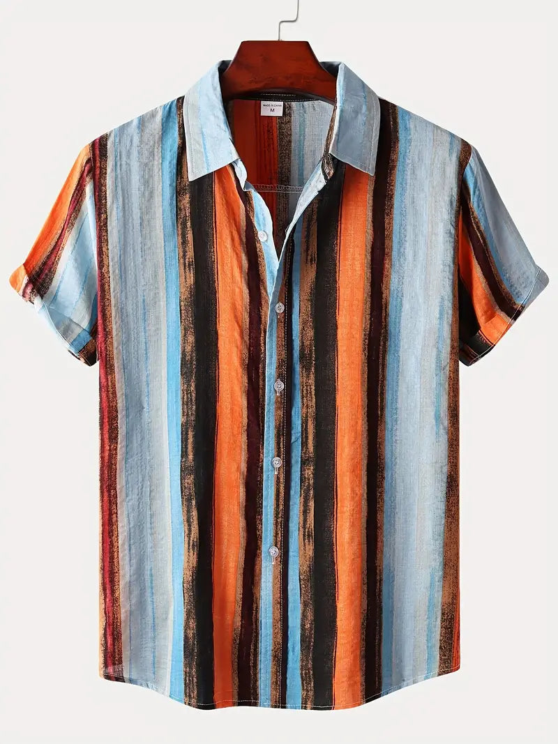 William – chemise décontractée à manches courtes avec divers motifs pour homme