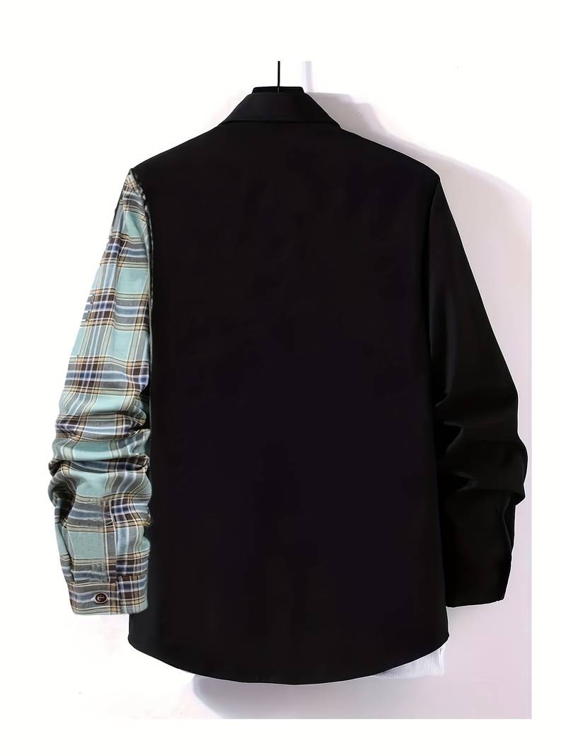 Alexander – chemise fine à manches longues et blocs de couleurs