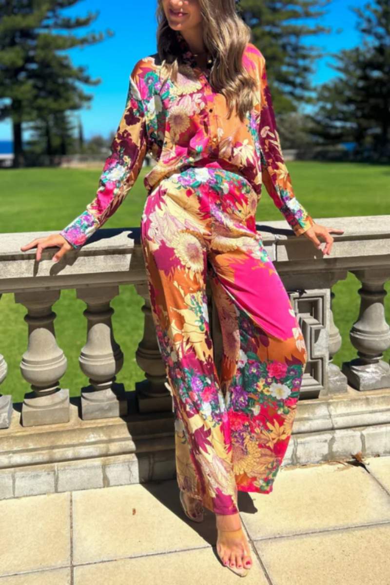 Ensemble de boutons en satin doux à motif floral