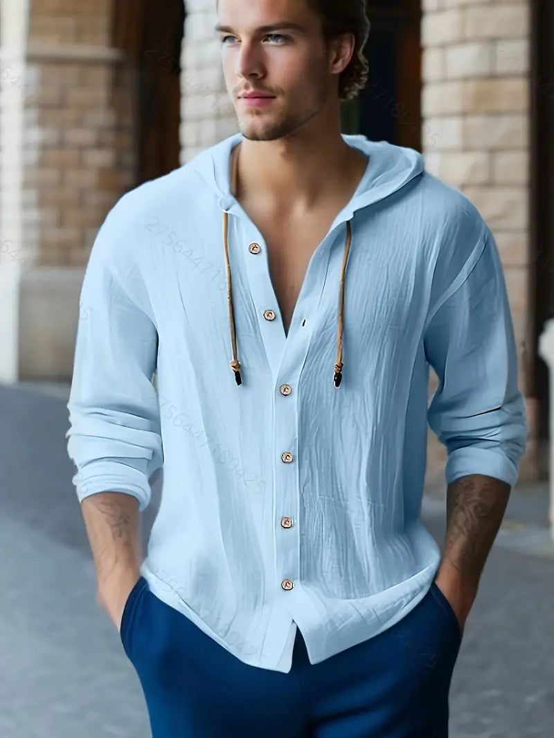 Joseph – sweat à capuche style chemise avec boutons