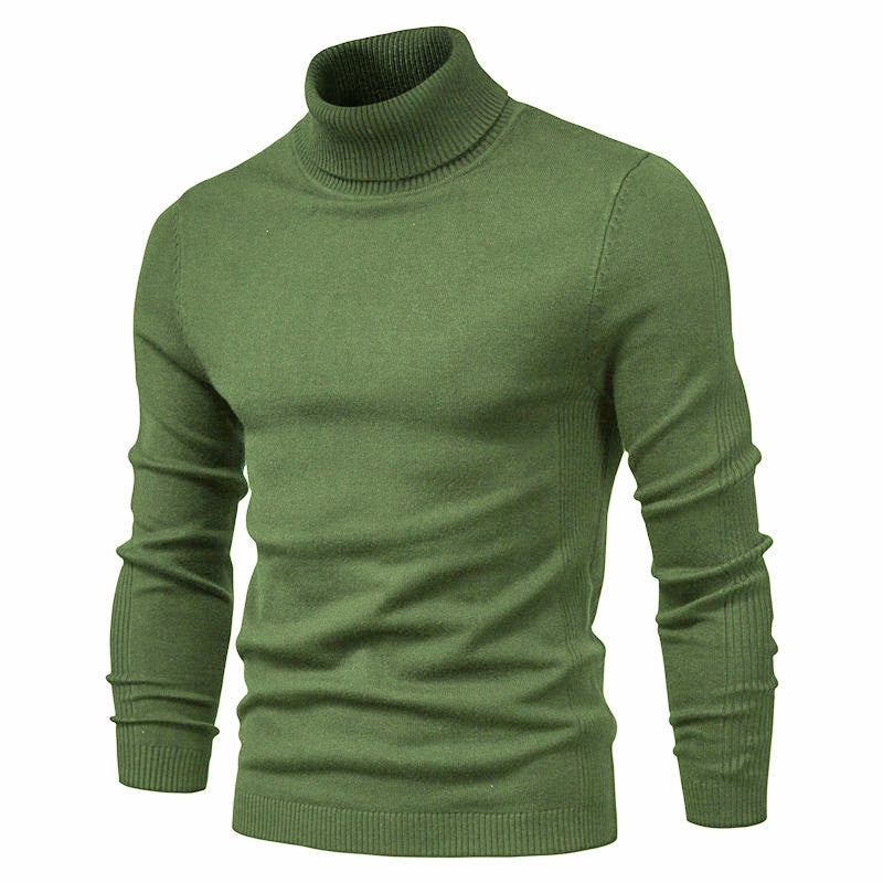 Dragan - Pull à col roulé Basic Kasjmier Base pour Homme