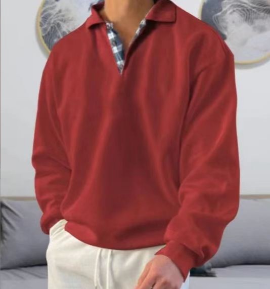 Albert - Sweat à capuche à manches longues et col en V pour homme