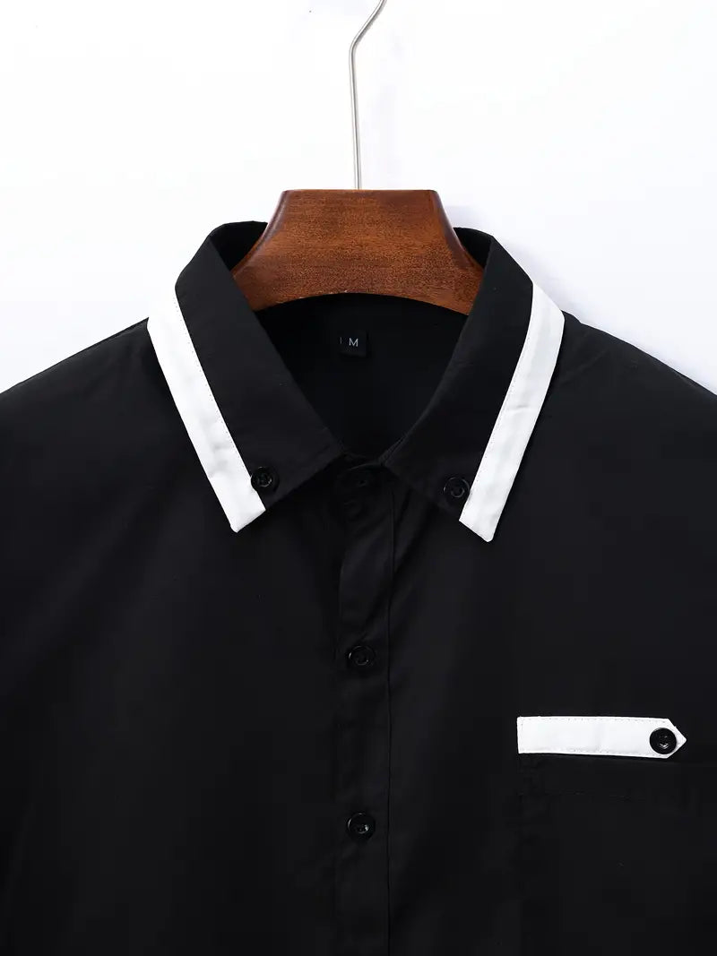 Andrew – chemise à manches longues color-block pour homme