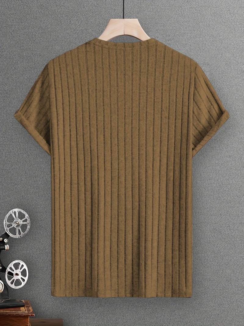 Zephyra – t-shirt côtelé décontracté à manches courtes