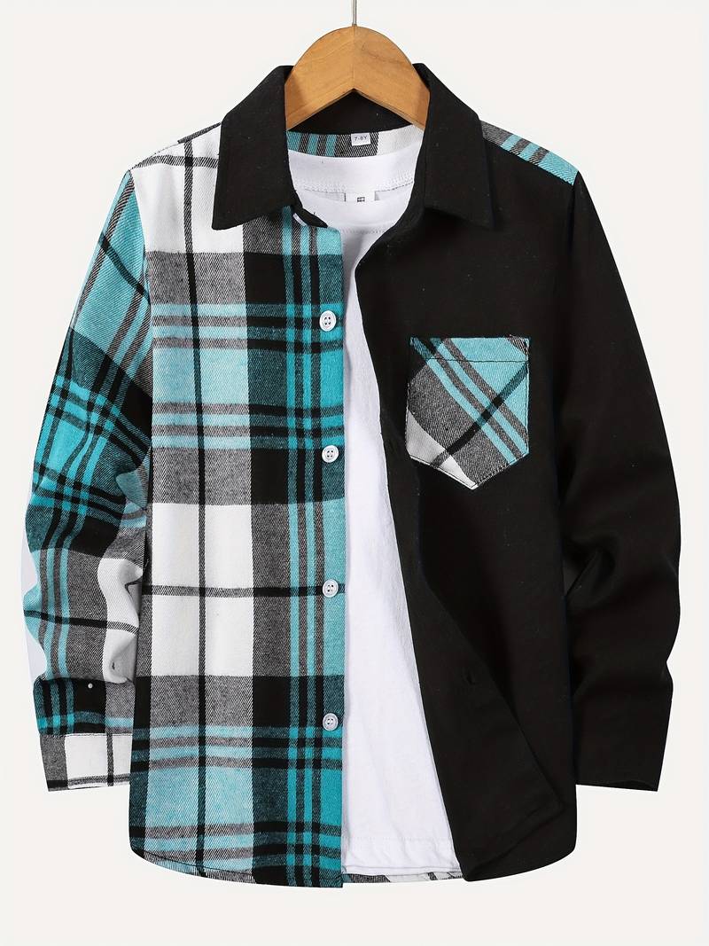 William – chemise à carreaux color block pour homme