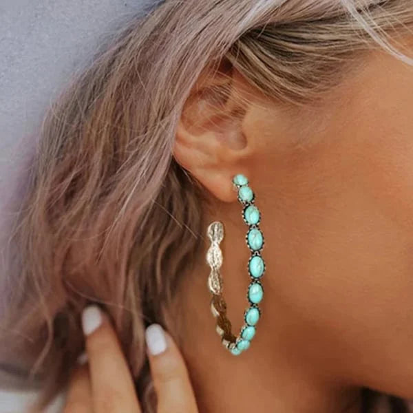 Boucles d'oreilles turquoise vintage