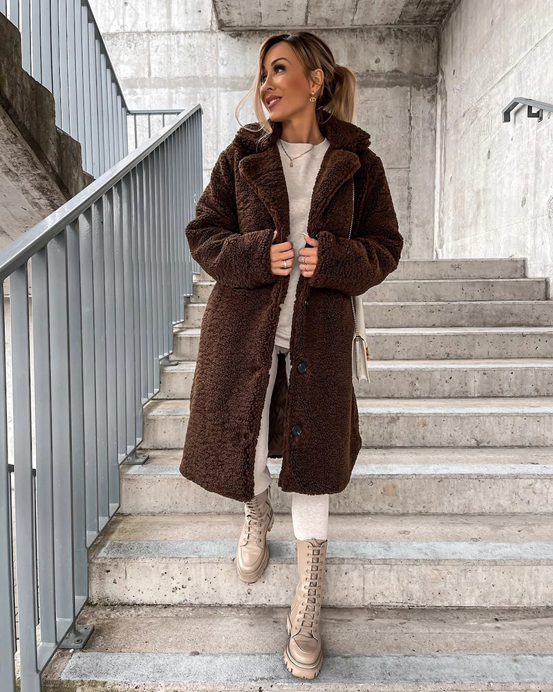 Yvain | Veste Teddy surdimensionnée en fausse fourrure