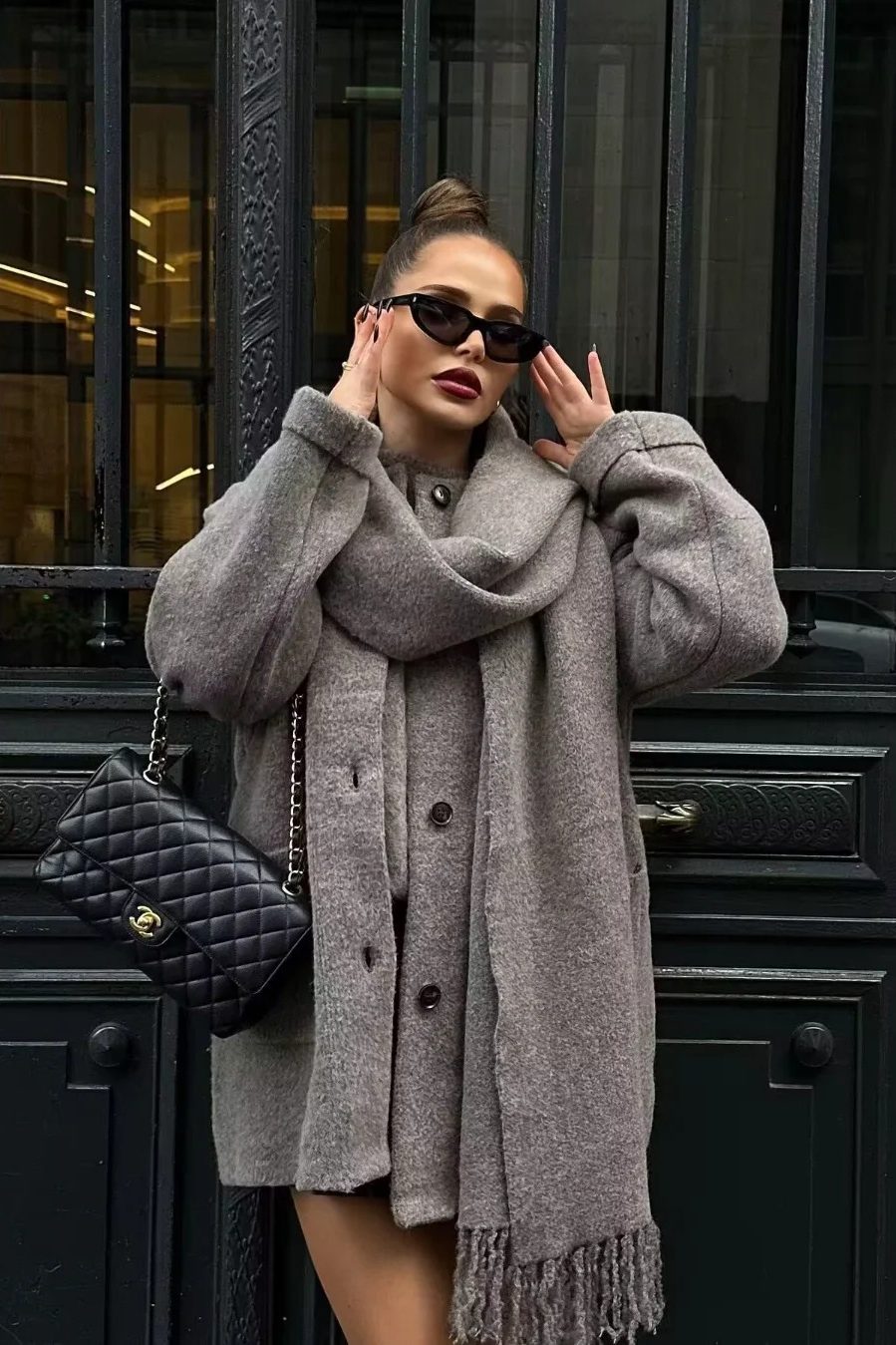 Ensemble écharpe et manteau