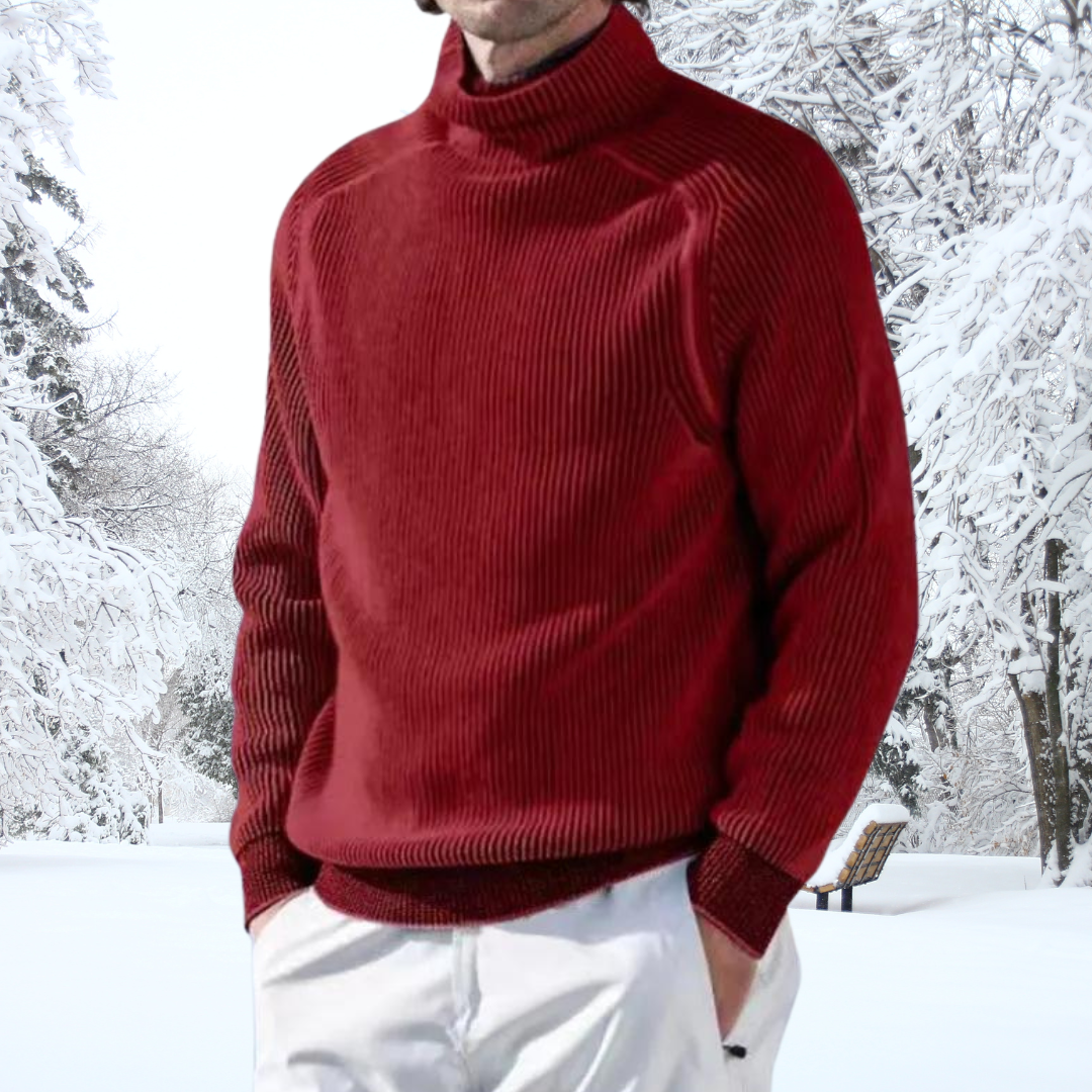 Omar - Pull col roulé Elite Elegance