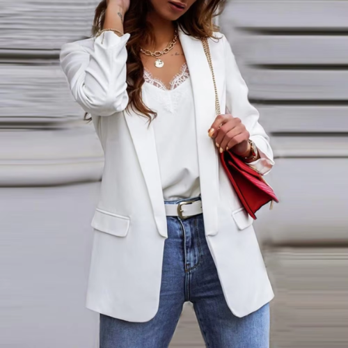 Blazer chic à manches longues pour femme - parfait pour toutes les occasions