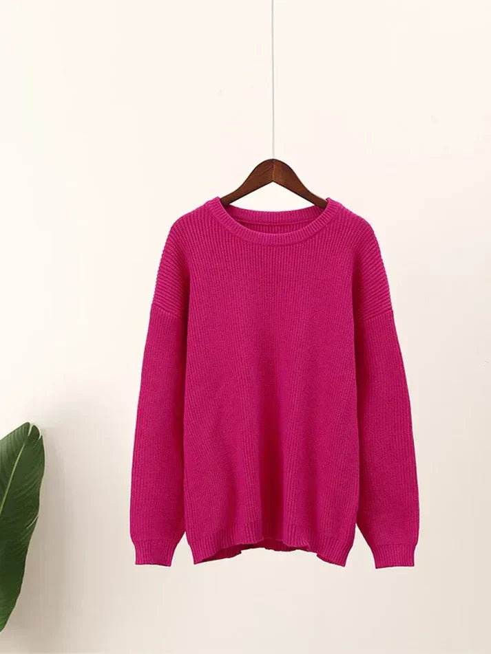Pull d'hiver chaud : col rond tendance au design minimaliste