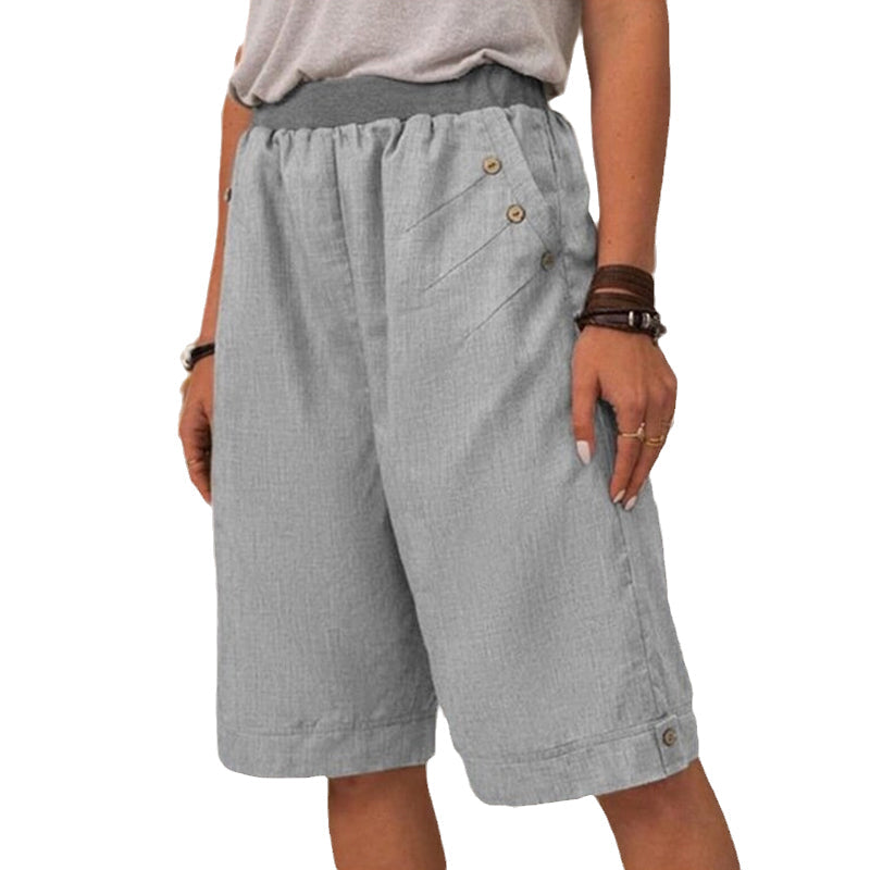 Pantalon décontracté uni pour femme