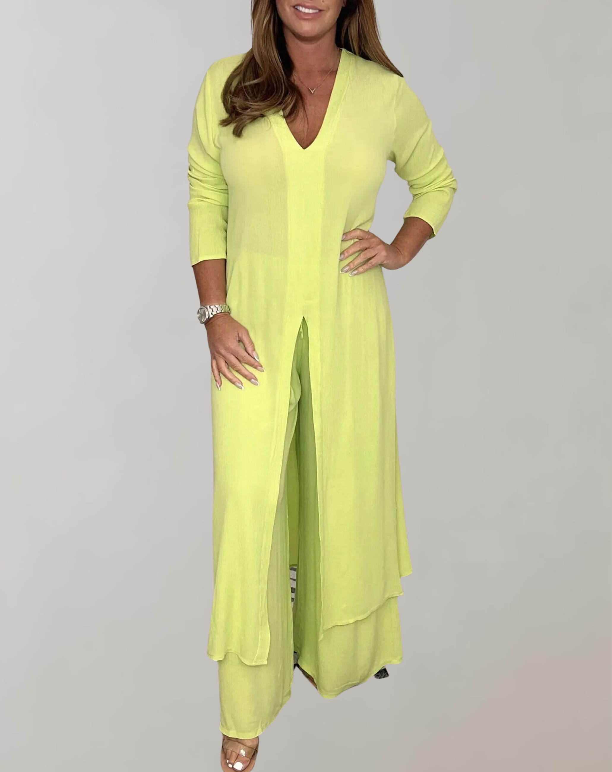 Bellachicha - Langes Top mit elegantem hohem Schlitz
