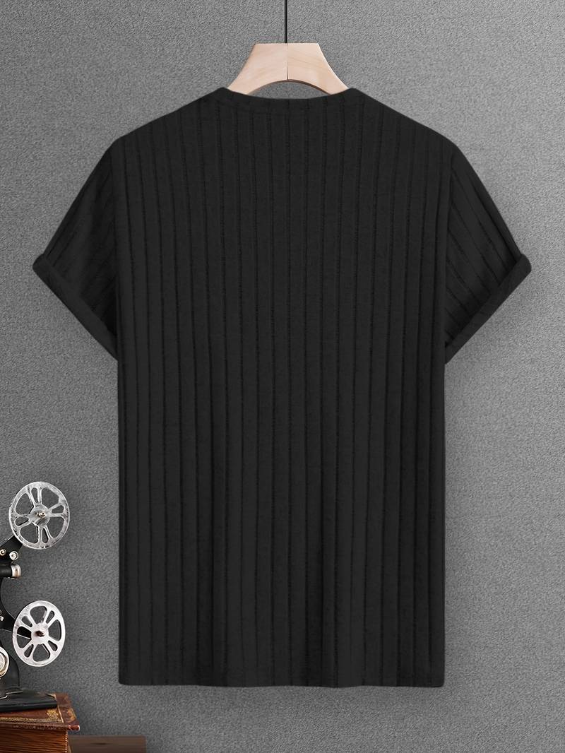 Zephyra – t-shirt côtelé décontracté à manches courtes