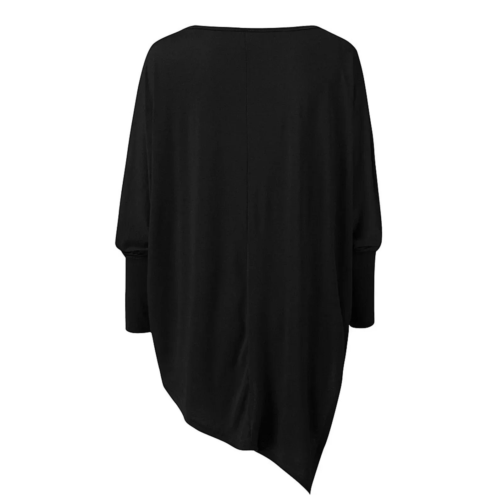 Bellachicha - Elegante asymmetrische Bluse mit lockerer Passform | Minimalistische schwarze asymmetrische Bluse
