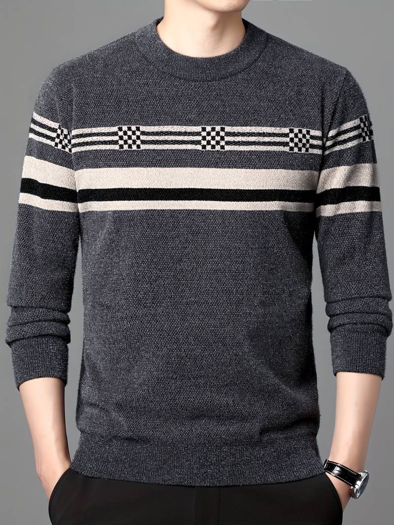 Matthew – Pull rayé à manches longues pour homme