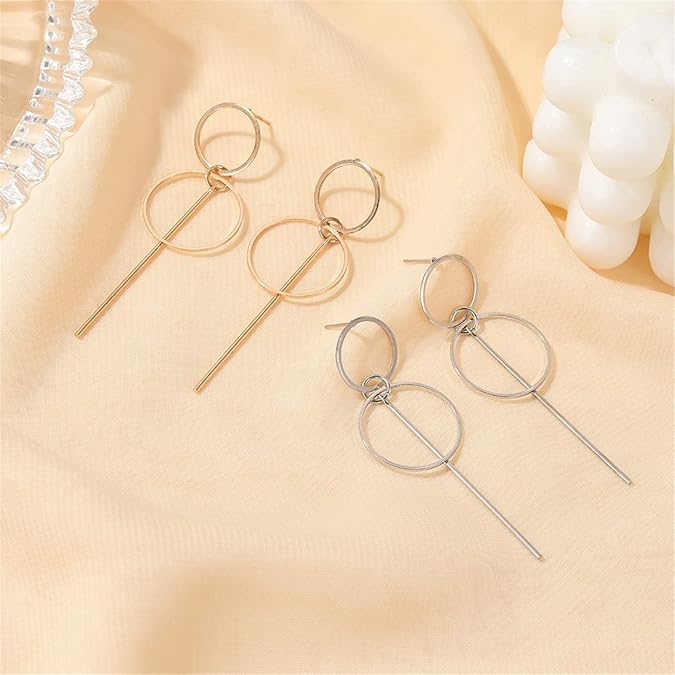 Micara - Boucles d'oreilles pendantes géométriques